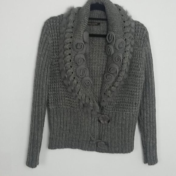 John Fashion gray wool warm sweater L - Picture 3 of 4